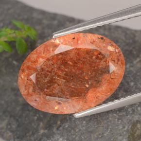 Grapefruit Orange Sonnenstein Edelstein - 4.3ct Oval facettiert (ID: 477791)