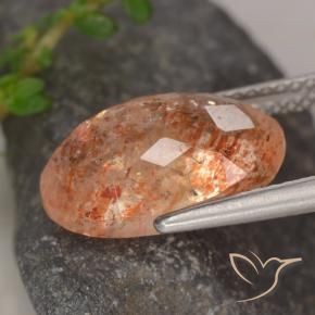Sunstone Gemstone in 14 x 10 mm (calibrated) Size for Sale, Sunstone Stone in Ginger Orange Color