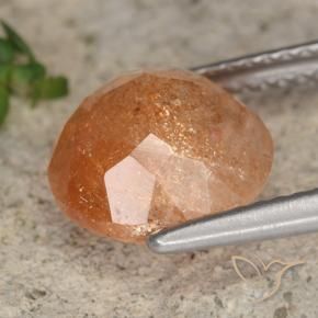 Sunstone Gemstone in 10 mm (calibrated) Size for Sale, Sunstone Stone in Yam Orange Color