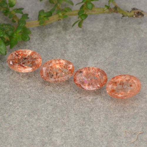 2.33 ct Orange Sunstone, 6.1 x 4.2 mm Oval Cut From Russia, Photo A