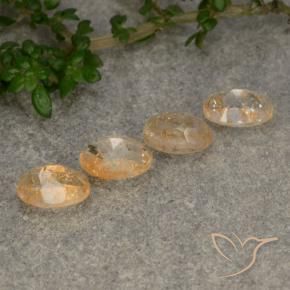 Sunstone Gemstones in 6.2 x 4.2 mm Size for Sale, Sunstone Stones in Cantaloupe Orange Color