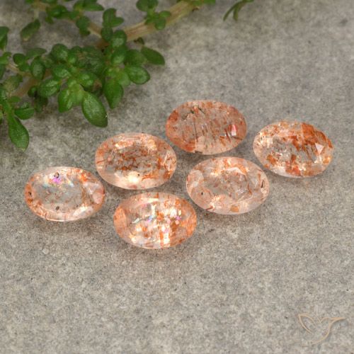 2.76ctw Natural Light Tiger Orange Sunstone, Oval, Translucent