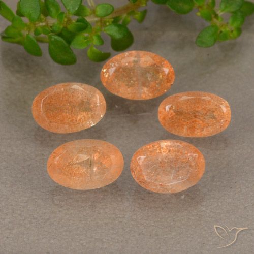 2.47ctw Natural Reddish Orange Sunstone, Oval, Translucent