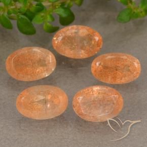 2.47 ctw Orange Sunstone Stones, Natural Sunstone in Oval Facet Shape for Sale