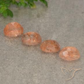 Sunstone Gemstones in 6.1 x 4.3 mm Size for Sale, Sunstone Stones in Light Orange Color