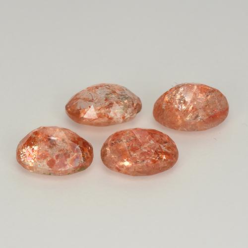 Sunstone Gemstones in 6.1 x 4.2 mm Size for Sale, Sunstone Stones in Medium Orange Color