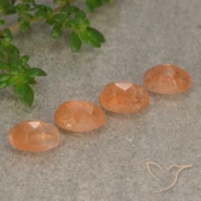 Sunstone Gemstones in 6.1 x 4.2 mm Size for Sale, Sunstone Stones in Medium Orange Color