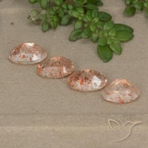 Sunstone Gemstones in 6.2 x 4.3 mm Size for Sale, Sunstone Stones in Light Orange Color
