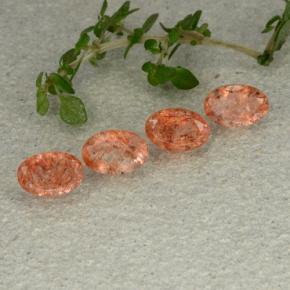 2.05 ctw Orange Sunstone Stones, Natural Sunstone in Oval Facet Shape for Sale