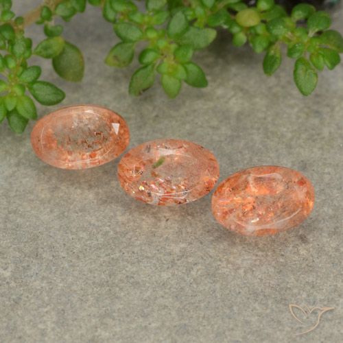1.86ctw Natural Ginger Orange Sunstone, Oval, Translucent