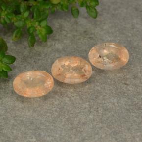 Light Peach Orange Солнечный Камень Камень - 0.5ct Фасетный Овал (ID: 480397)