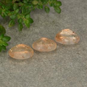 Sunstone Gemstones in 6 x 4 mm (calibrated) Size for Sale, Sunstone Stones in Light Peach Orange Color