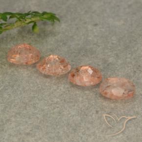 Sunstone Gemstones in 6 x 4 mm (calibrated) Size for Sale, Sunstone Stones in Ginger Orange Color