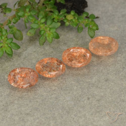 2.23ctw Natural Reddish Orange Sunstone, Oval, Translucent
