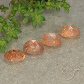 Sunstone Gemstones in 6 x 4 mm (calibrated) Size for Sale, Sunstone Stones in Reddish Orange Color