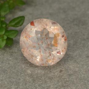 2.74 ct Orange Sunstone Stone, Natural Sunstone in Round Facet Shape for Sale