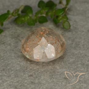 Sunstone Gemstone in 9 mm (calibrated) Size for Sale, Sunstone Stone in Light Orange Color