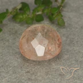 Sunstone Gemstone in 9 mm (calibrated) Size for Sale, Sunstone Stone in Light Tiger Orange Color