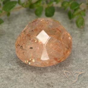 Sunstone Gemstone in 9 mm (calibrated) Size for Sale, Sunstone Stone in Warm Orange Color