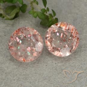 4.80 ctw Orange Sunstone Stones, Natural Sunstone in Round Facet Shape for Sale