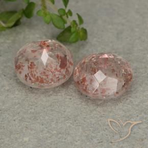Sunstone Gemstones in 9 mm (calibrated) Size for Sale, Sunstone Stones in Light Orange Color