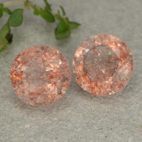 5.50 ctw Orange Sunstone Stones, Natural Sunstone in Round Facet Shape for Sale