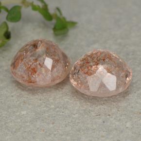 Sunstone Gemstones in 9 mm (calibrated) Size for Sale, Sunstone Stones in Light Orange Color