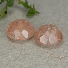 Sunstone Gemstones in 9 mm (calibrated) Size for Sale, Sunstone Stones in Light Orange Color