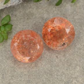 2.4ct Round Facet Orange Sunstone for sale thumb image of 2.4ct Round Facet Orange Sunstone (ID: 480801)