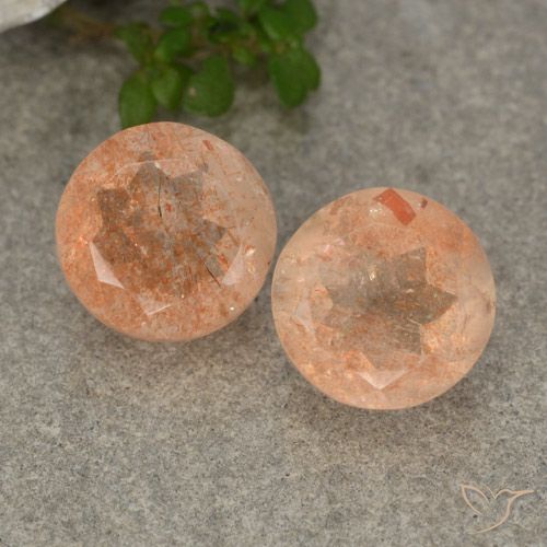 5.76ctw Natural Medium-Light Orange Sunstone, Round, Translucent