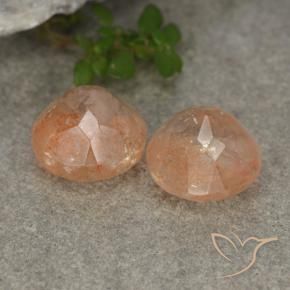 Sunstone Gemstones in 9 mm (calibrated) Size for Sale, Sunstone Stones in Medium-Light Orange Color
