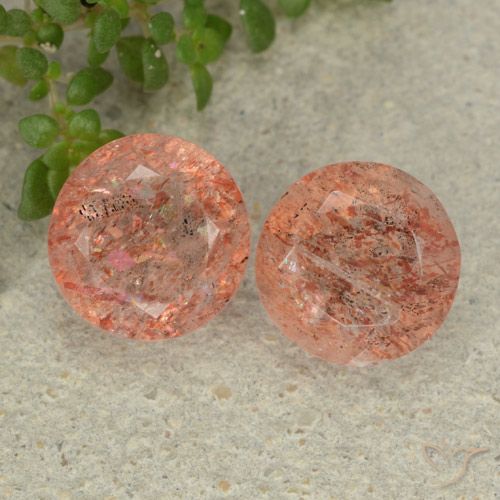 4.87 ct Orange Sunstone, 9 mm Round Cut From India, Photo A