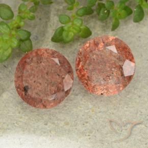 4.77 ctw Orange Sunstone Stones, Natural Sunstone in Round Facet Shape for Sale