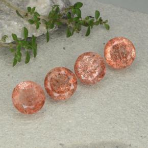 2.6ct Round Facet Orange Sunstone Gem for sale 2.6ct Round Facet Orange Sunstone Gem (ID: 480902)