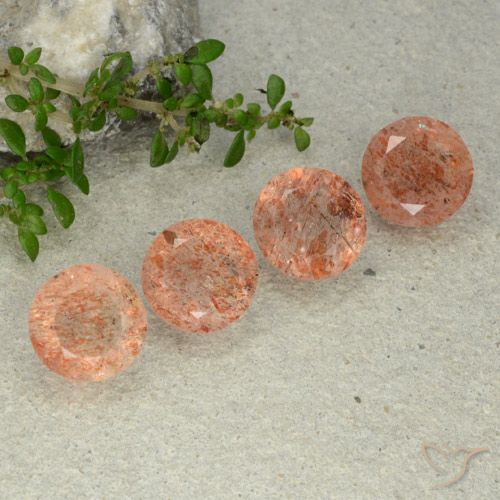 2.6ct Round Facet Orange Sunstone Gem for sale 2.6ct Round Facet Orange Sunstone Gem (ID: 480904)