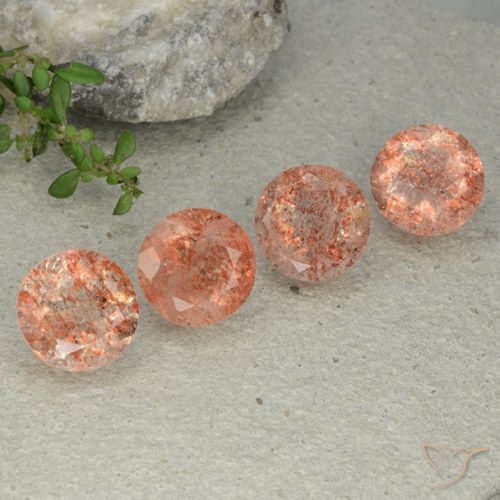 10.18ctw Natural Peach Orange Sunstone, Round, Translucent, Photo A