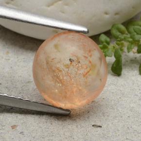 Cantaloupe Orange Sunstone Gem - 2.6ct Round Cabochon (ID: 482129)