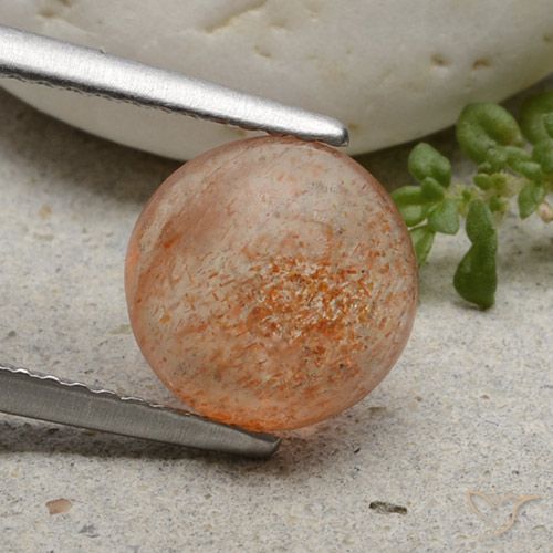 1.99 ct Orange Sunstone, 8.6 mm Round Cut From India, Photo A