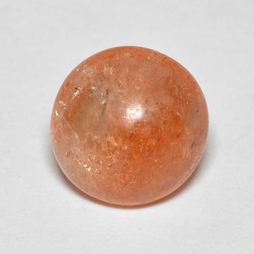Medium Orange Sunstone Gem - 2ct Round Cabochon (ID: 482156)