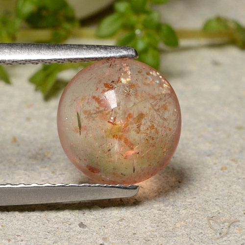 Pietra solare arancione da 1,75 ct, taglio rotondo da 8,5 mm proveniente dall'India, Photo A