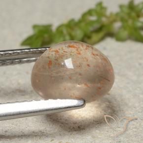Sunstone Gemstone in 8.5 mm (calibrated) Size for Sale, Sunstone Stone in Light Orange Color