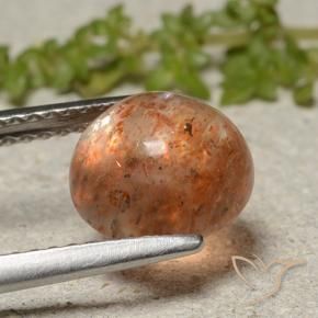 Sunstone Gemstone in 8.5 mm (calibrated) Size for Sale, Sunstone Stone in Medium Orange Color