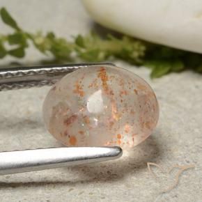Sunstone Gemstone in 9 mm (calibrated) Size for Sale, Sunstone Stone in Peach Orange Color