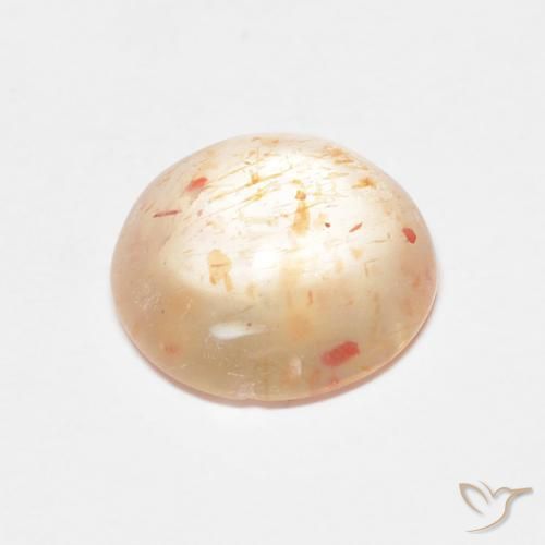 Sunstone Gemstone in 8.5 mm (calibrated) Size for Sale, Sunstone Stone in Cantaloupe Orange Color