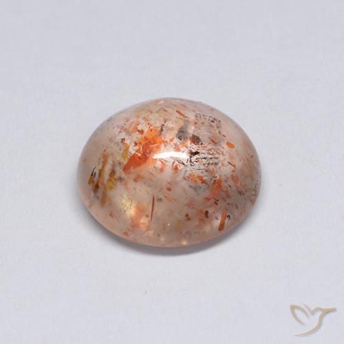 Sunstone Gemstone in 9 mm (calibrated) Size for Sale, Sunstone Stone in Peach Orange Color
