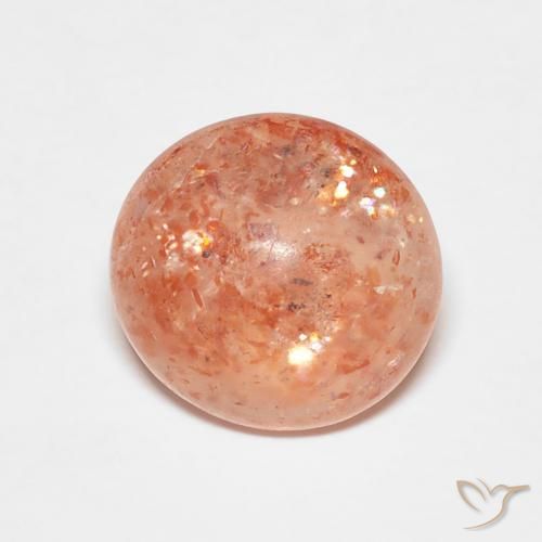 Pietra solare arancione da 2,03 ct, taglio rotondo da 8,7 mm proveniente dall'India, Photo A