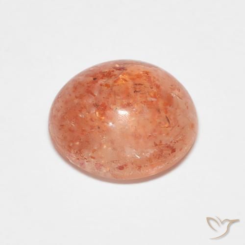 Sunstone Gemstone in 9 mm (calibrated) Size for Sale, Sunstone Stone in Reddish Orange Color