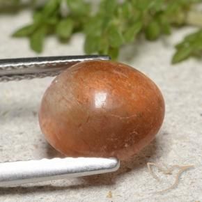 Sunstone Gemstone in 9 mm (calibrated) Size for Sale, Sunstone Stone in Medium Orange Color
