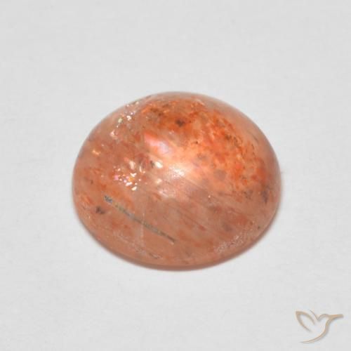 Sunstone Gemstone in 8.5 mm (calibrated) Size for Sale, Sunstone Stone in Reddish Orange Color