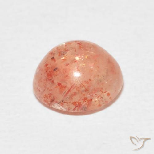 Sunstone Gemstone in 8.5 mm (calibrated) Size for Sale, Sunstone Stone in Medium Orange Color